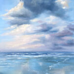 Wolken am Meer. Ölmalerei
