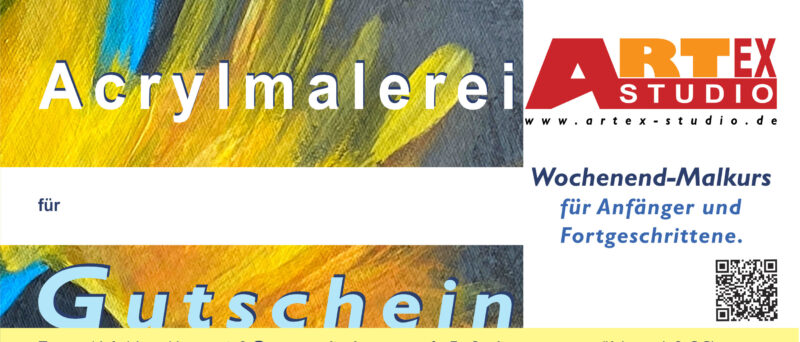 Gutschein Acryl Malkurs, Wochenendkurs
