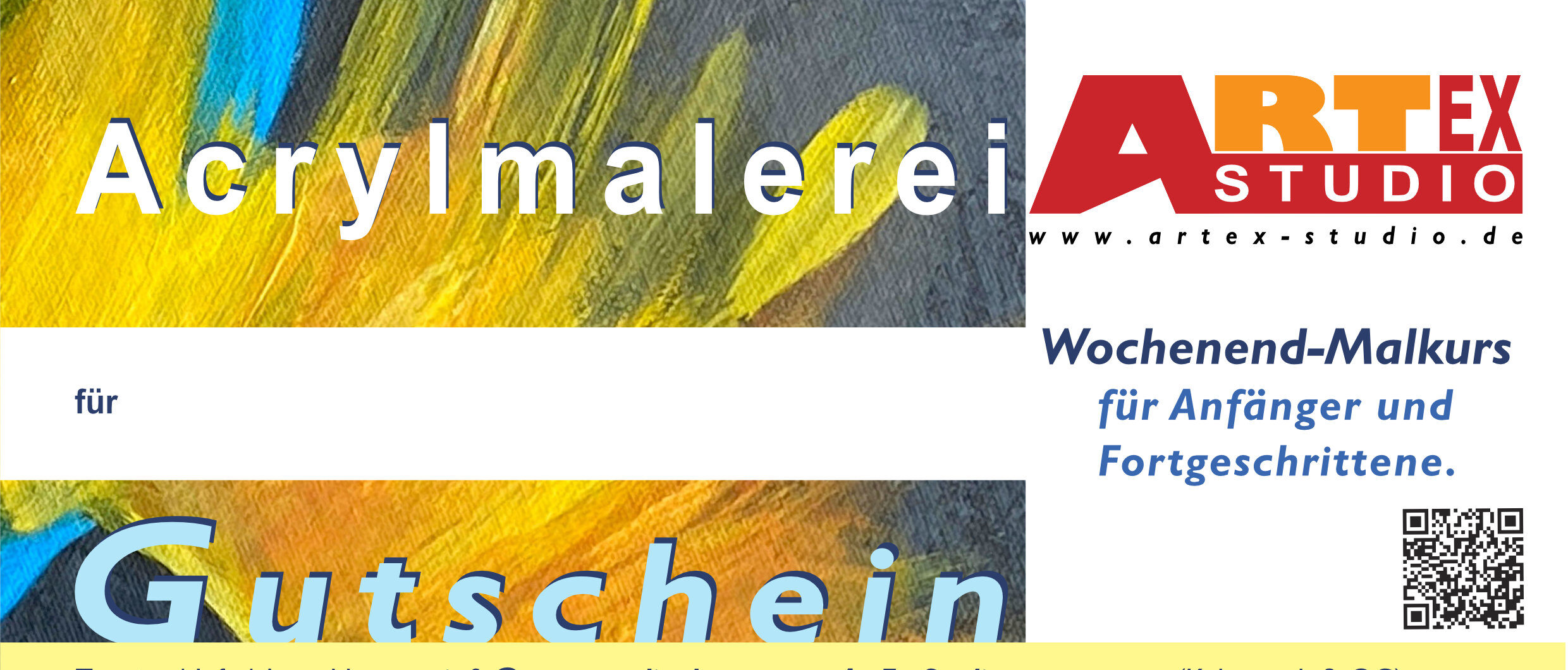 Gutschein Acryl Malkurs, Wochenendkurs