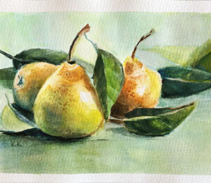 Aquarell birnen malkurs artex, Aquarellkurs für JGA