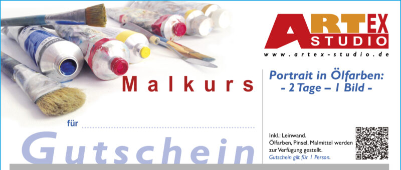 Gutschein für Portrait-Malkurs in Ölfarbenin